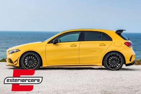 Krovni spojler A45 AMG dizajn (piano crna) / Mercedes A-klasa W177 Hatchback SE (2018-), GCP-1778501
