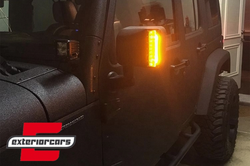 Kućišta bočnih retrovizora sa LED svjetlima & žmigavcima / JEEP Wrangler JK Rubicon (2007-2016), CMAJEWJK