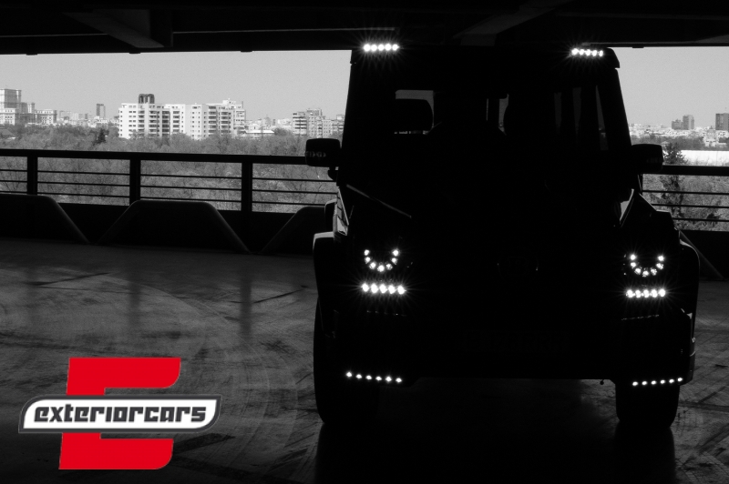 LED dnevna svjetla AMG dizajn (crna) / Mercedes G-klasa W463 (1989-2012), DRLMBW463B