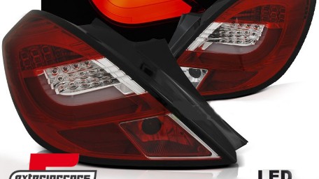LED LightBar stražnja svjetla (crvena/kristal) / Opel Corsa D (2006-2014) hatchback 3V, LDOP56