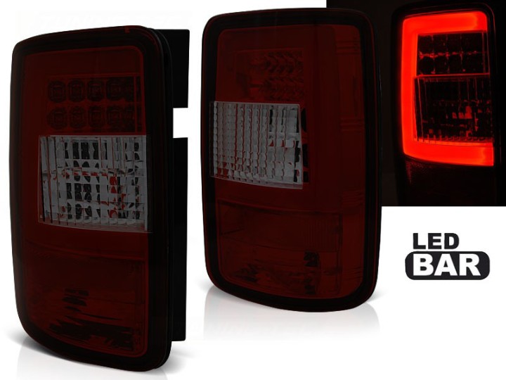 LED LightBar stražnja svjetla (crvena/smoke) / VW Volkswagen Caddy 3 tip 2k (2003-03.2014), LDVWF7