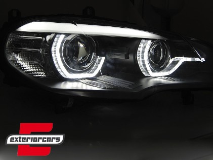 LED prednja svjetla 3D Angel Eyes LED DRL XENON (crna) / BMW X5 E70 (2007-2013), LPBMN8