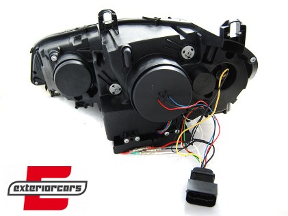 LED prednja svjetla 3D Angel Eyes LED DRL XENON (crna) / BMW X5 E70 (2007-2013), LPBMN8