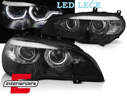 LED prednja svjetla 3D Angel Eyes LED DRL XENON (crna) / BMW X5 E70 (2007-2013), LPBMO0