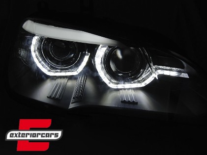 LED prednja svjetla 3D Angel Eyes LED DRL XENON (crna) / BMW X5 E70 (2007-2013), LPBMO0