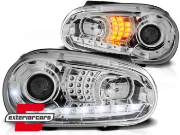LED prednja svjetla DayLight LED žmigavci (chrome) / VW Golf 4 (1997-2005), LPVWB1