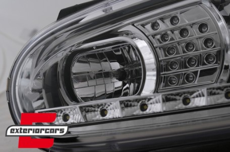 LED prednja svjetla DayLight LED žmigavci (chrome) / VW Golf 4 (1997-2005), LPVWB1