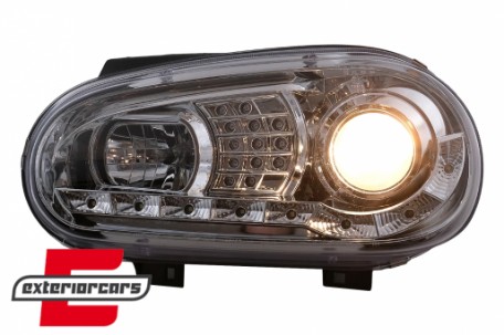 LED prednja svjetla DayLight LED žmigavci (chrome) / VW Golf 4 (1997-2005), LPVWB1