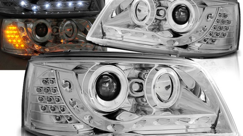 LED prednja svjetla DayLight LED žmigavci (chrome) / VW T5 (2003-2009), LPVWA7