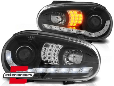 LED prednja svjetla DayLight LED žmigavci (crna) / VW Golf 4 (1997-2005), LPVWB2