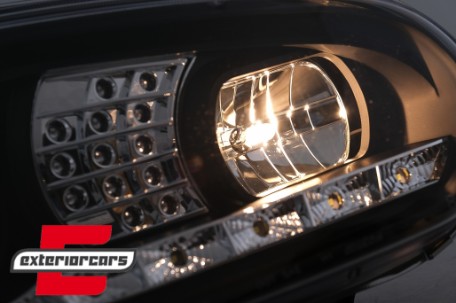 LED prednja svjetla DayLight LED žmigavci (crna) / VW Golf 4 (1997-2005), LPVWB2