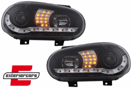 LED prednja svjetla DayLight LED žmigavci (crna) / VW Golf 4 (1997-2005), LPVWB2