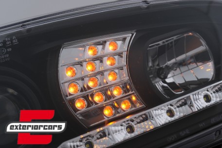LED prednja svjetla DayLight LED žmigavci (crna) / VW Golf 4 (1997-2005), LPVWB2