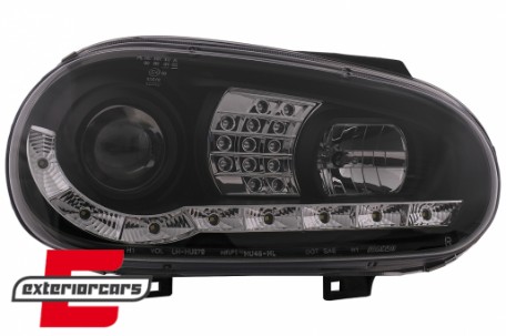 LED prednja svjetla DayLight LED žmigavci (crna) / VW Golf 4 (1997-2005), LPVWB2