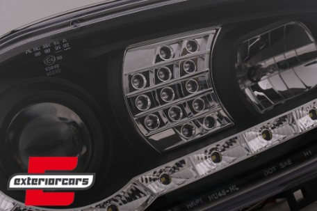 LED prednja svjetla DayLight LED žmigavci (crna) / VW Golf 4 (1997-2005), LPVWB2