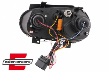LED prednja svjetla DayLight LED žmigavci (crna) / VW Golf 4 (1997-2005), LPVWB2