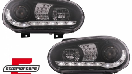 LED prednja svjetla DayLight LED žmigavci (crna) / VW Golf 4 (1997-2005), LPVWB2
