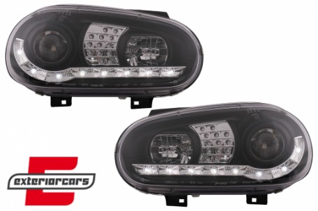 LED prednja svjetla DayLight LED žmigavci (crna) / VW Golf 4 (1997-2005), LPVWB2