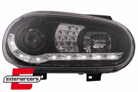 LED prednja svjetla DayLight LED žmigavci (crna) / VW Golf 4 (1997-2005), LPVWB2