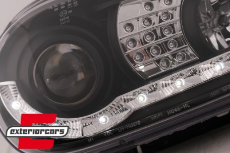 LED prednja svjetla DayLight LED žmigavci (crna) / VW Golf 4 (1997-2005), LPVWB2