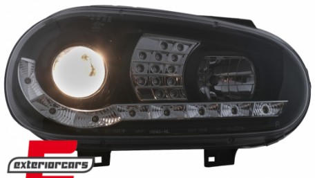 LED prednja svjetla DayLight LED žmigavci (crna) / VW Golf 4 (1997-2005), LPVWB2