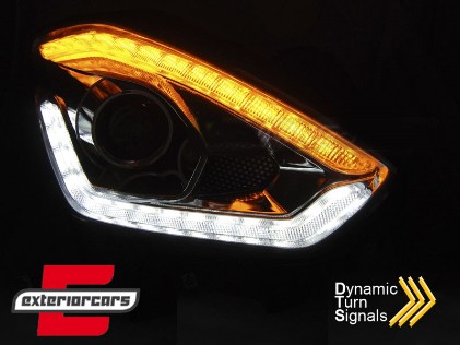 LED prednja svjetla Sekvencijalni Dinamički žmigavci (crna) / Suzuki Swift VI (2017-), LPSI08
