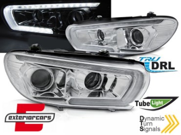 LED prednja svjetla TruDRL SEQ žmigavci (chrome) / VW Scirocco (2008-08.2014), LPVWU2