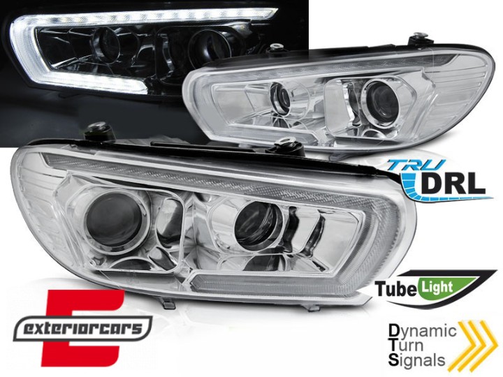 LED prednja svjetla TruDRL SEQ žmigavci (chrome) / VW Scirocco (2014-2017), LPVWU6