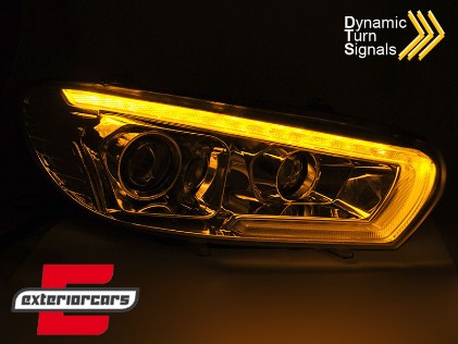 LED prednja svjetla TruDRL SEQ žmigavci (chrome) / VW Scirocco (2014-2017), LPVWU6