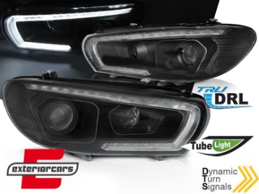 LED prednja svjetla TruDRL SEQ žmigavci (crna) / VW Scirocco (2014-2017), LPVWU7