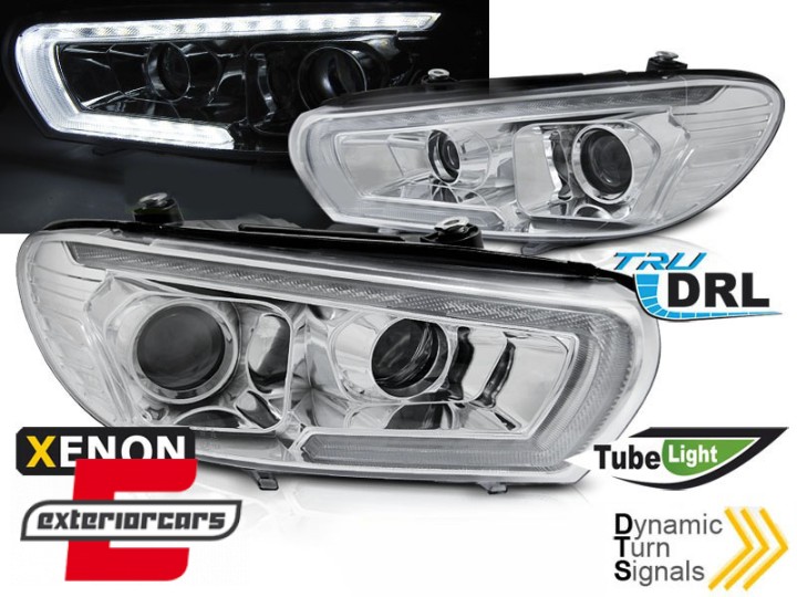 LED prednja svjetla TruDRL SEQ žmigavci Xenon (chrome) / VW Scirocco (2008-08.2014), LPVWU4