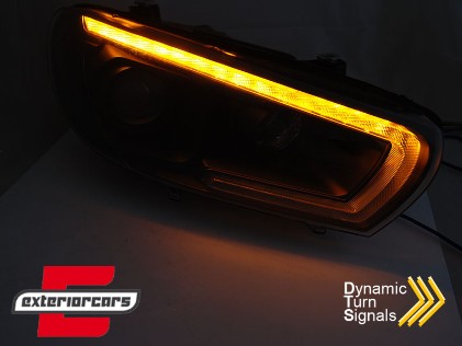 LED prednja svjetla TruDRL SEQ žmigavci Xenon (crna) / VW Scirocco (2008-08.2014), LPVWU5