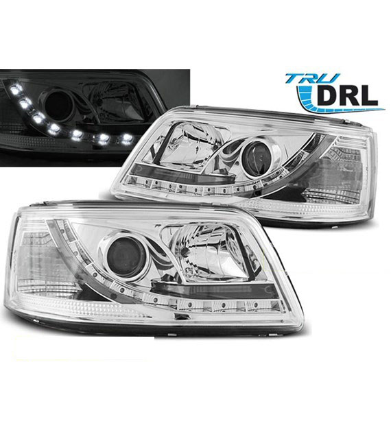 LED prednja svjetla True DRL (chrome) / VW T5 (2003-2009), LPVWJ8