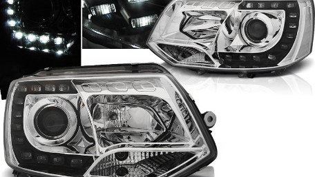 LED prednja svjetla True DRL (chrome) / VW T5.1 (2010-2015), LPVWK2