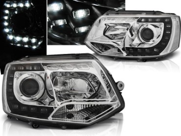 LED prednja svjetla True DRL (chrome) / VW T5.1 (2010-2015), LPVWK2