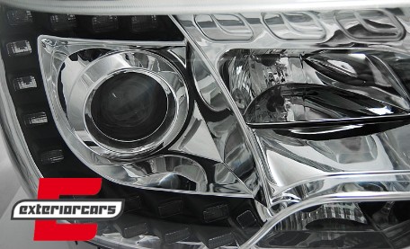LED prednja svjetla True DRL (chrome) / VW T5.1 (2010-2015), LPVWK2