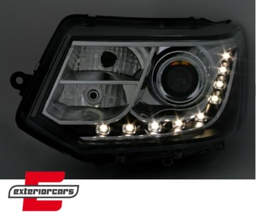 LED prednja svjetla True DRL (crna) / VW T5 (2010-2015), LPVWG1