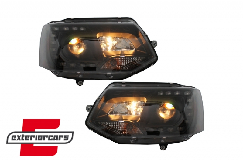 LED prednja svjetla True DRL (crna) / VW T5.1 (2010-2015), LPVWK3