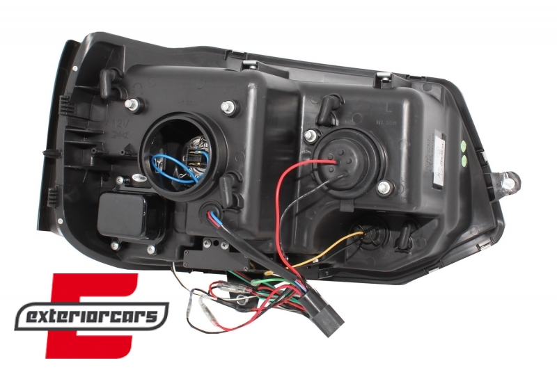 LED prednja svjetla True DRL (crna) / VW T5.1 (2010-2015), LPVWK3