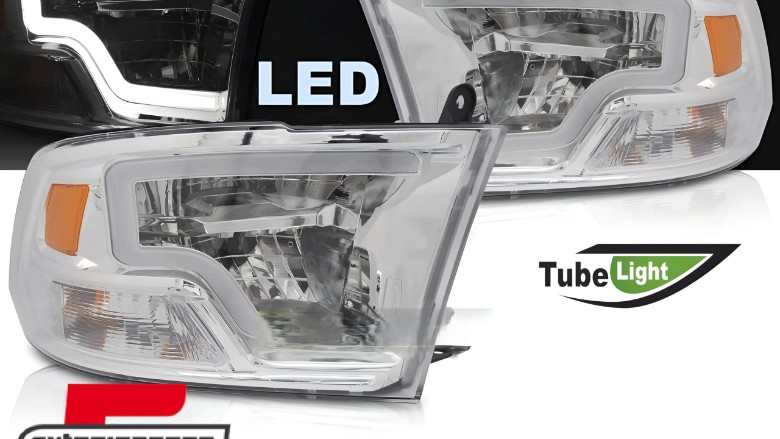 LED prednja svjetla TubeLight dizajn (chrome) / DODGE RAM (2009-2018), LPDO37