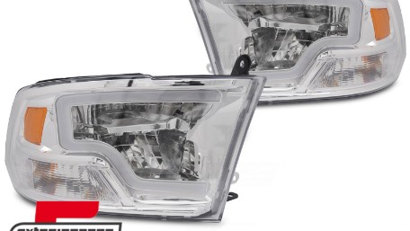 LED prednja svjetla TubeLight dizajn (chrome) / DODGE RAM (2009-2018), LPDO37
