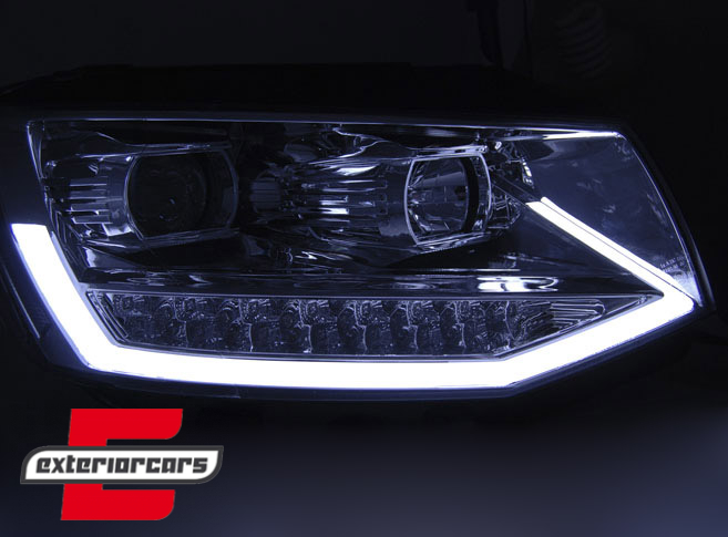 LED prednja svjetla TubeLight dizajn (chrome) / VW T6 (2015-2019), LPVWP9