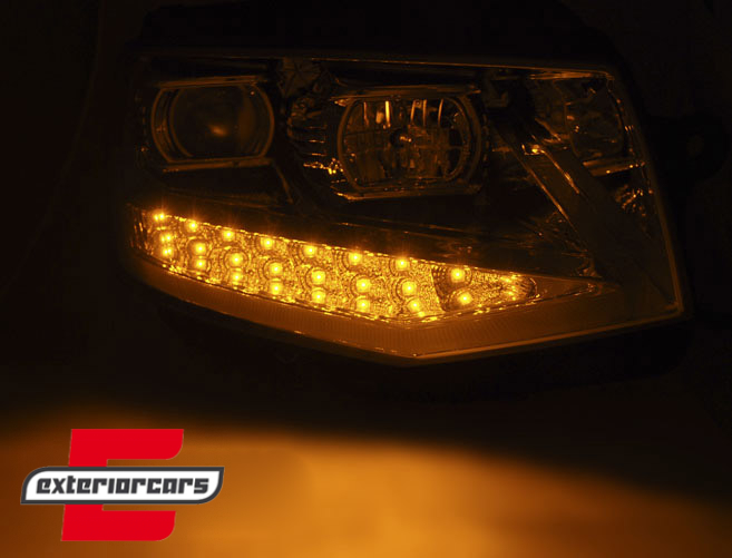 LED prednja svjetla TubeLight dizajn (chrome) / VW T6 (2015-2019), LPVWP9