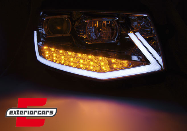 LED prednja svjetla TubeLight dizajn (chrome) / VW T6 (2015-2019), LPVWP9