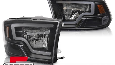 LED prednja svjetla TubeLight dizajn (crna) / DODGE RAM (2009-2018), LPDO38