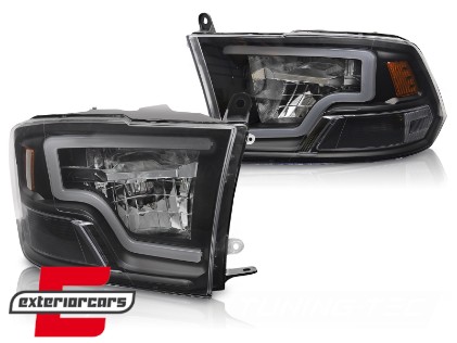 LED prednja svjetla TubeLight dizajn (crna) / DODGE RAM (2009-2018), LPDO38