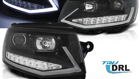 LED prednja svjetla TubeLight dizajn (crna/chrome) / VW T6 (2015-2019), LPVWR0