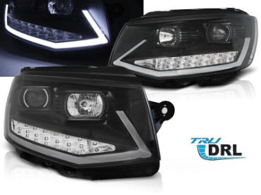 LED prednja svjetla TubeLight dizajn (crna/chrome) / VW T6 (2015-2019), LPVWR0
