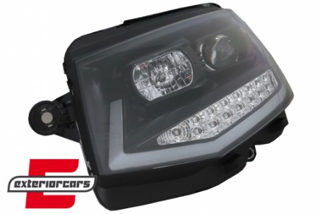 LED prednja svjetla TubeLight dizajn (crna/chrome) / VW T6 (2015-2019), LPVWR0