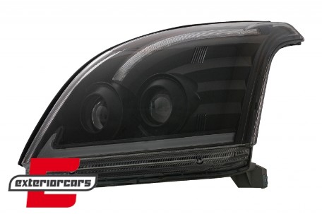 LED prednja svjetla TubeLight SEQ (crna) / Toyota Land Cruiser FJ120 (2003-2009), LPTO38